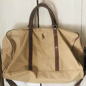 Ralph Lauren Tan and Brown Travel Bag